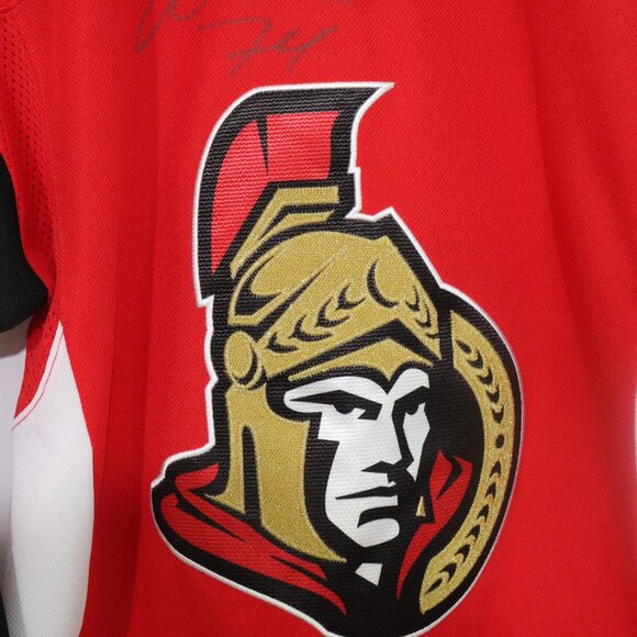 NHL Ottawa Senators Mark Borowiecki #74 Autographed Jersey Youth Sz S/M Reebok - Picture 4 of 9